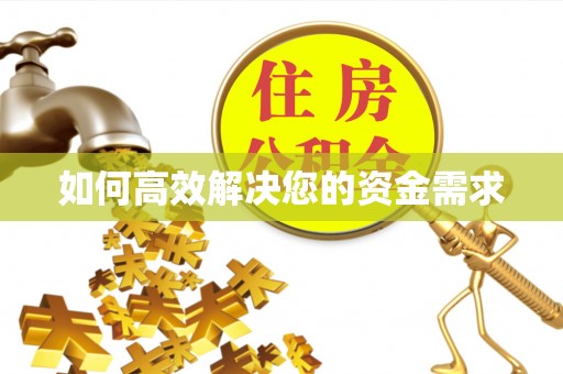 固始如何高效解决您的资金需求